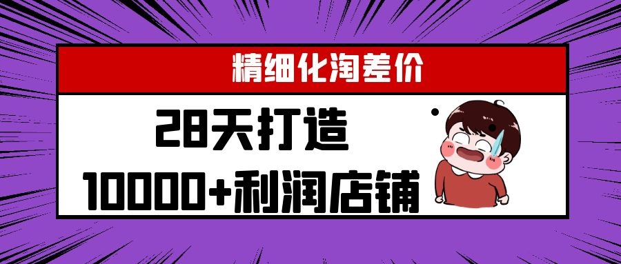 Yl精细化淘差价28天打造10000+利润店铺，精细化选品项目（附软件）-晟哥学社资源库