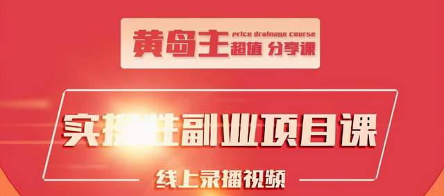 黄岛主实操性小红书副业项目，教你快速起号并出号，万粉单价1000左右-晟哥学社资源库