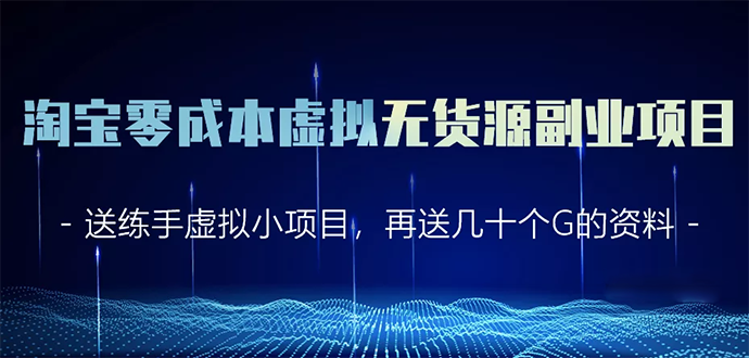 淘宝零成本虚拟无货源副业项目2.0 一个店铺可以产出5000左右的纯利润-晟哥学社资源库