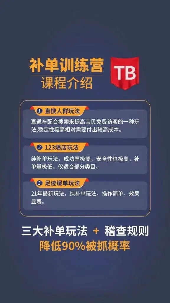 数据蛇淘宝2021最新三大补单玩法+稽查规则，降低90%被抓概率-晟哥学社资源库