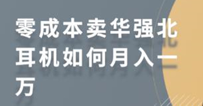 零成本卖华强北耳机如何月入10000+，教你在小红书上卖华强北耳机-晟哥学社资源库