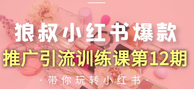 狼叔小红书爆款推广引流训练课第12期，手把手带你玩转小红书-晟哥学社资源库