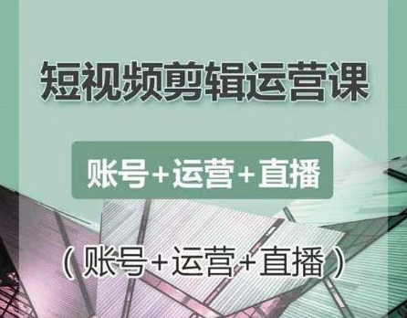 南小北短视频剪辑运营课：账号+运营+直播，零基础学习手机剪辑【视频课程】-晟哥学社资源库