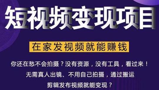 在家也能操作的短视频赚钱项目，无需真人，不用拍摄，纯搬运月入2到5万-晟哥学社资源库