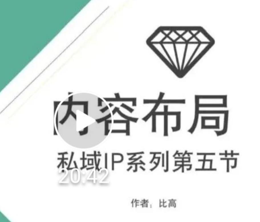 比高私域IP流量变现视频课，6个月10W粉，2235付费会员【完结】-晟哥学社资源库