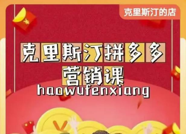 克里斯汀拼多多运营课，适合小白初涉平台，低成本入门-晟哥学社资源库
