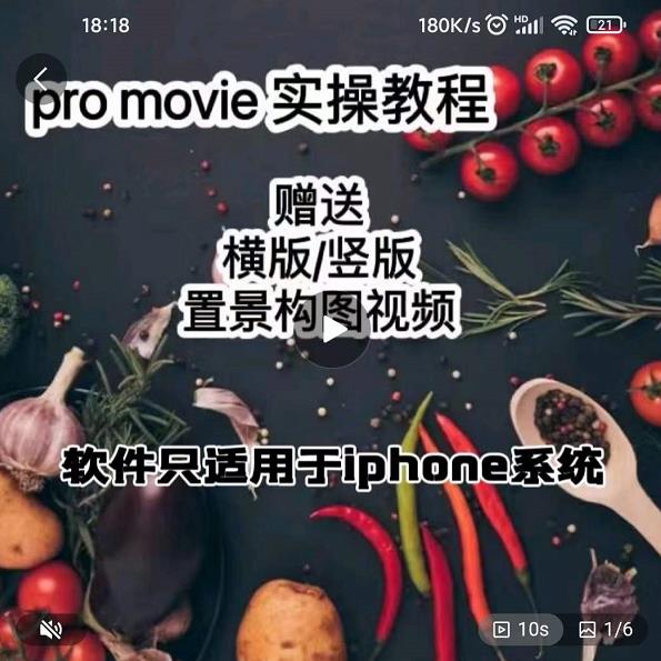 漆十二美食摄影，25​节promovie实操高手课节-晟哥学社资源库