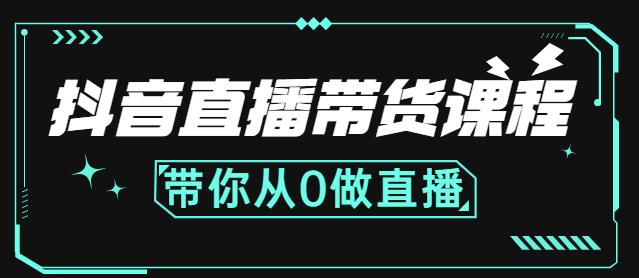 抖音直播带货课程：带你从0开始，学习主播、运营、中控分别要做什么-晟哥学社资源库