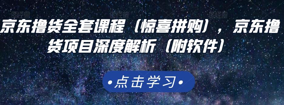 京东撸货全套课程（惊喜拼购），京东撸货项目深度解析（附软件）-晟哥学社资源库