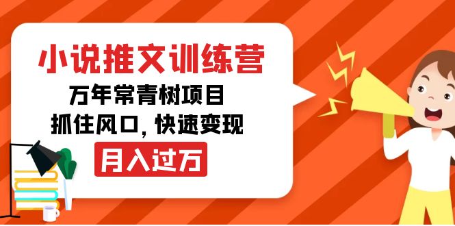 小说推文训练营，万年常青树项目，抓住风口，快速变现月入过万-晟哥学社资源库