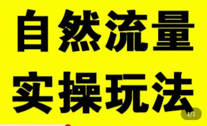 拼多多自然流量天花板，拼多多自然流的实操玩法，自然流量是怎么来的，如何开车带来自然流等知识-晟哥学社资源库