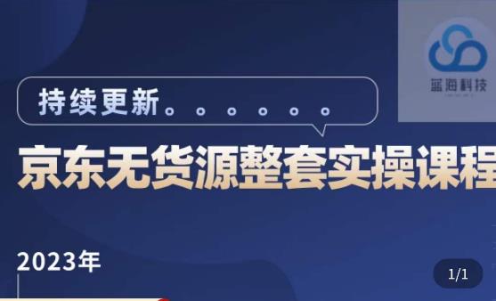 蓝七·2023京东店群整套实操视频教程，京东无货源整套操作流程大总结，减少信息差，有效做店发展-晟哥学社资源库