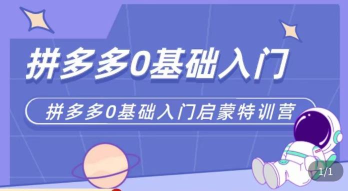 六一电商·拼多多运营0-1实操特训营，拼多多从基础到进阶的可实操玩法-晟哥学社资源库