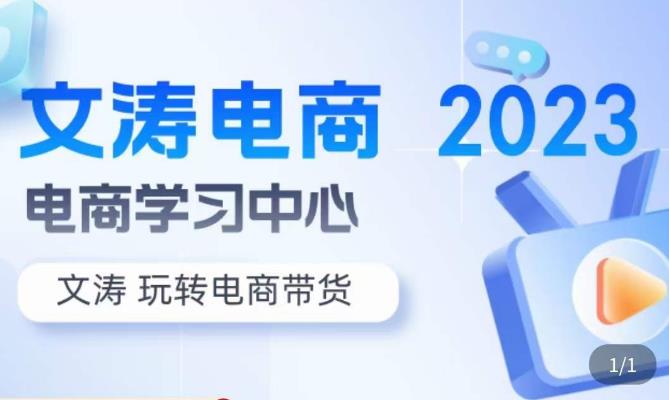 文涛电商·7天零基础自然流起号，​快速掌握店铺运营的核心玩法，突破自然展现量，玩转直播带货-晟哥学社资源库