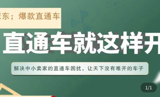 冠东·淘系直通车保姆级教程，全面讲解直通车就那么简单-晟哥学社资源库