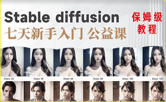 【AI训练营】全网第一个系统的stable diffusion基础课，新手入门必看-晟哥学社资源库