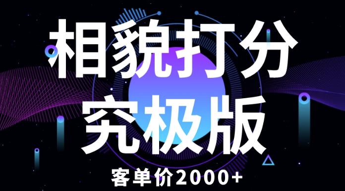 相貌打分究极版，客单价2000+纯新手小白就可操作的项目-晟哥学社资源库