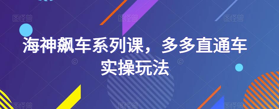 海神飙车系列课，多多直通车实操玩法-晟哥学社资源库