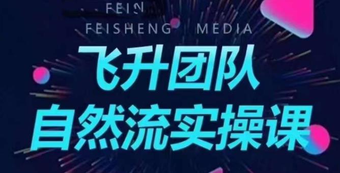飞升团队课程自然流实操课，抖音半无人起号主播间搭建教学-晟哥学社资源库