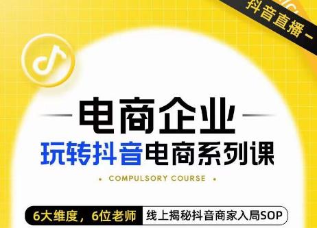 玺承·电商企业玩转抖音电商系列课，6大维度，6位老师，线上揭秘抖音商家入局SOP-晟哥学社资源库