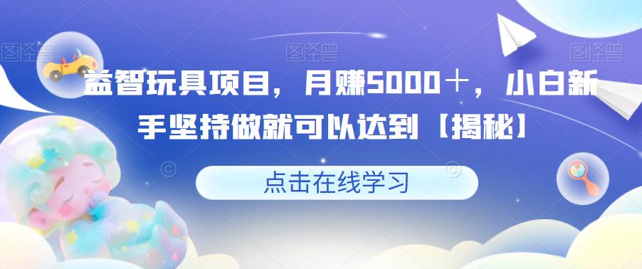 益智玩具项目，月赚5000＋，小白新手坚持做就可以达到【揭秘】-晟哥学社资源库