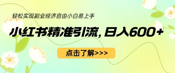 小红书精准引流，小白日入600+，轻松实现副业经济自由（教程+1153G资源）-晟哥学社资源库