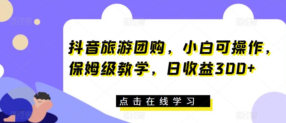 抖音旅游团购，小白可操作，保姆级教学，日收益300+【揭秘】-晟哥学社资源库