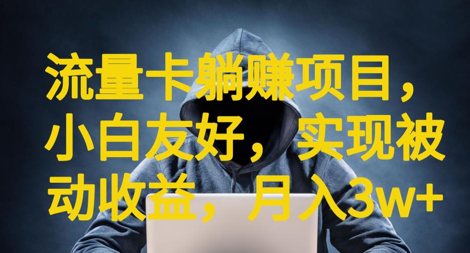 流量卡躺赚项目，小白友好，开设后台，实现被动收益，只要出卡，就能一直赚钱，利润高昂【揭秘】-晟哥学社资源库