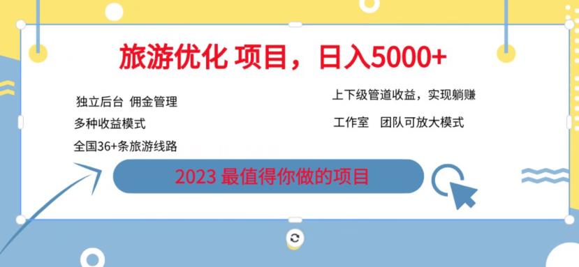 7.22旅游项目最新模式，独立后台+全国35+线路，日入5000+【揭秘】-晟哥学社资源库