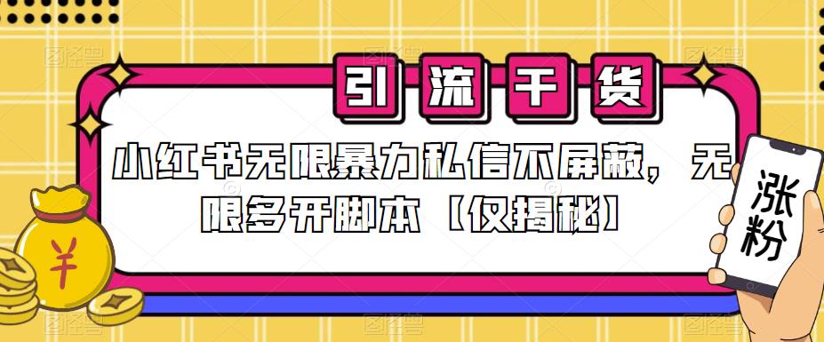 小红书无限暴力私信不屏蔽，无限多开脚本【仅揭秘】-晟哥学社资源库