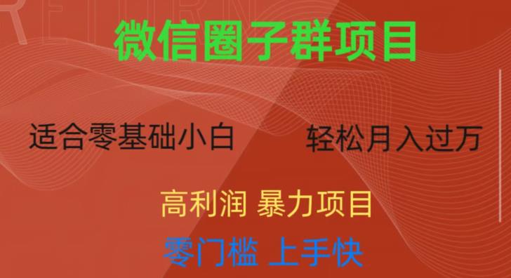 微信资源圈子群项目，零门槛，易上手，一个群1元，一天轻轻松松300+【揭秘】-晟哥学社资源库