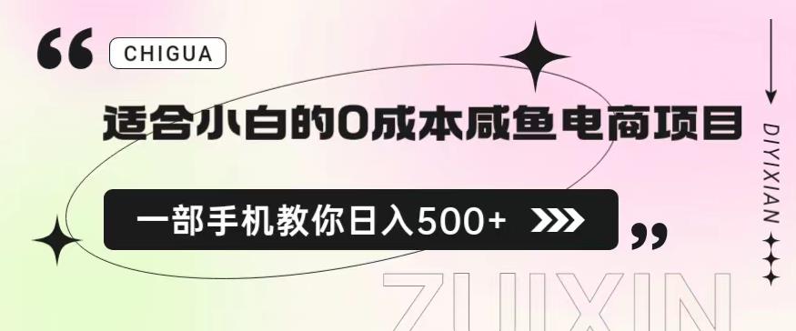 适合小白的0成本闲鱼电商项目，一部手机，教你如何日入500+的保姆级教程【揭秘】-晟哥学社资源库