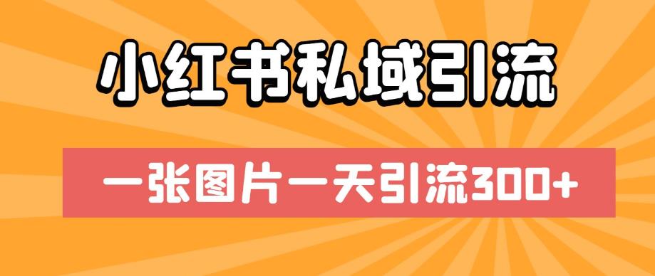 小红书私域引流，一张图片一天引流300+【揭秘】-晟哥学社资源库
