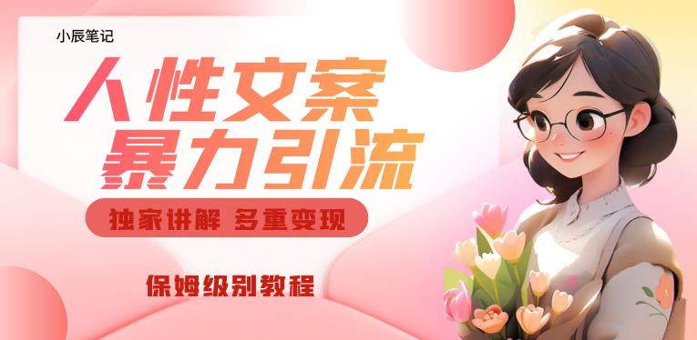 独家人性文案玩法，暴力引流多重变现，保姆级教程【揭秘】-晟哥学社资源库