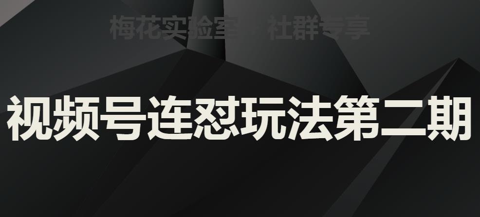 梅花实验室社群视频号连怼玩法第二期，实操讲解全部过程-晟哥学社资源库