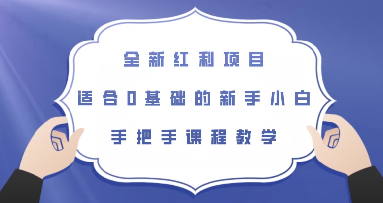 全新红利项目，适合0基础的新手小白，手把手课程教学【揭秘】-晟哥学社资源库
