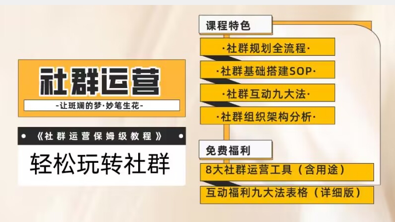 【社群运营】保姆式教程：九大互动法，八款社群运营工具助你轻松玩转社群【揭秘】-晟哥学社资源库