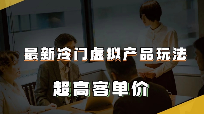 最新冷门虚拟产品玩法，超高客单价，月入2-3万＋【揭秘】-晟哥学社资源库