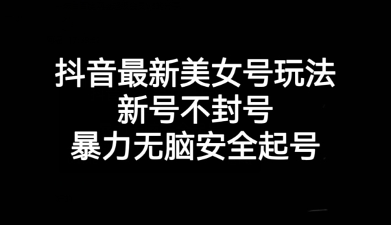 抖音最新美女号玩法，新号不封号，暴力无脑安全起号【揭秘】-晟哥学社资源库