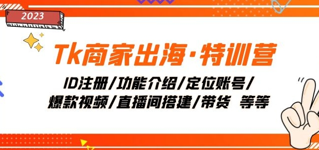 Tk商家出海·特训营：ID注册/功能介绍/定位账号/爆款视频/直播间搭建/带货-晟哥学社资源库