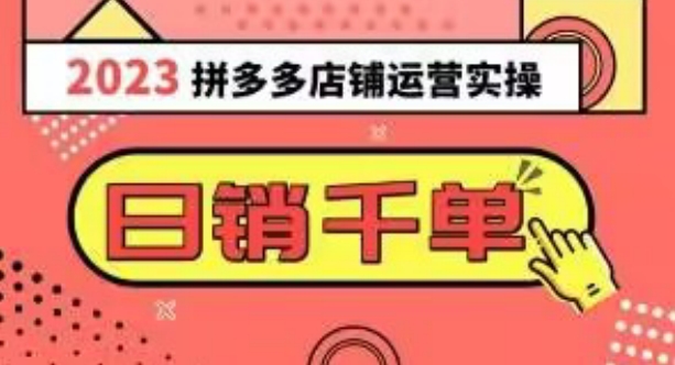 2023拼多多运营实操，每天30分钟日销1000＋，爆款选品技巧大全（10节课）-晟哥学社资源库