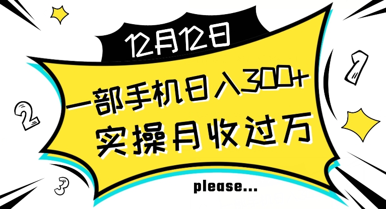 【全网变现首发】新手实操单号日入500+，渠道收益稳定，项目可批量放大【揭秘】-晟哥学社资源库