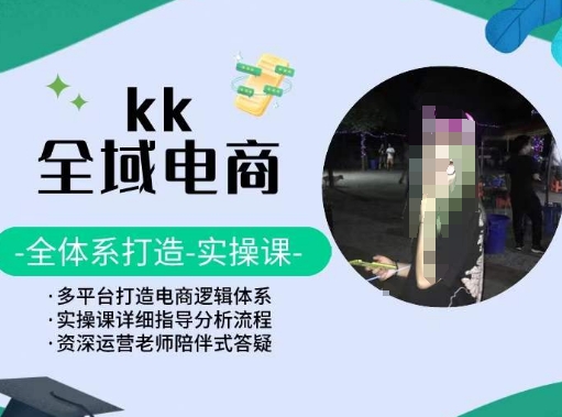 KK全域电商，全体系打造实操课，多平台打造电商逻辑体系-晟哥学社资源库