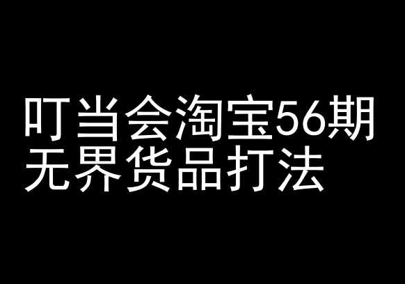 叮当会淘宝56期：无界货品打法-淘宝开店教程-晟哥学社资源库
