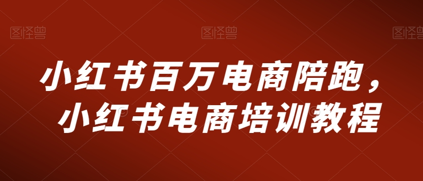 小红书百万电商陪跑，小红书电商培训教程-晟哥学社资源库