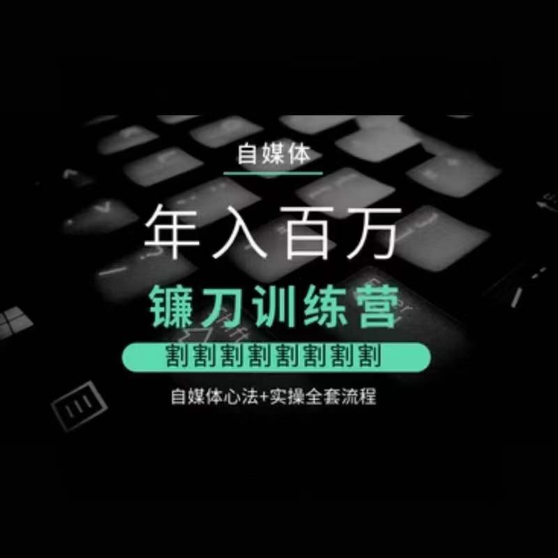 自媒体年入百万镰刀训练营，割割割割割割割割，自媒体心法+实操全套流程-晟哥学社资源库
