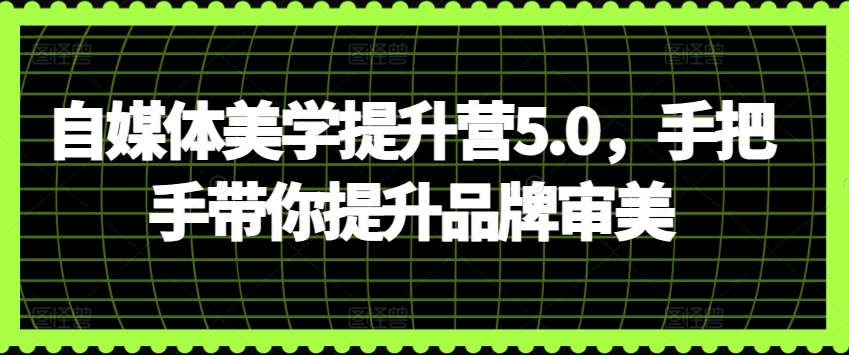 自媒体美学提升营5.0，手把手带你提升品牌审美-晟哥学社资源库