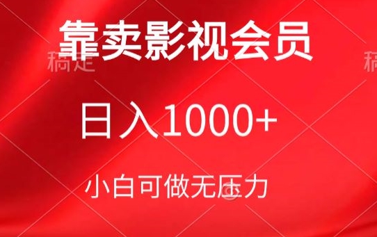 靠卖影视会员，日入1000+，落地保姆级教程，新手可学【揭秘】-晟哥学社资源库