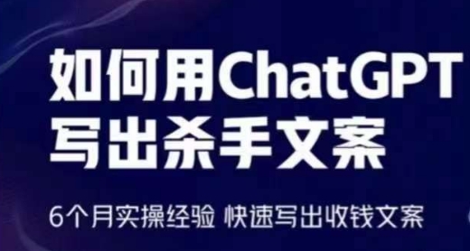 如何用ChatGPT写出杀手文案，6个月实操经验，快速写出收钱文案-晟哥学社资源库
