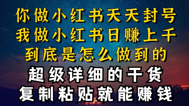 都知道小红书能引流私域变现，可为什么我能一天引流几十人变现上千，但你却频频封号违规被限流【揭秘】-晟哥学社资源库